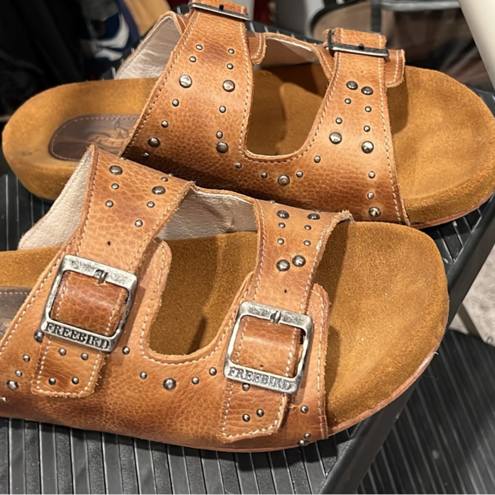Freebird Tan Leather Sandals